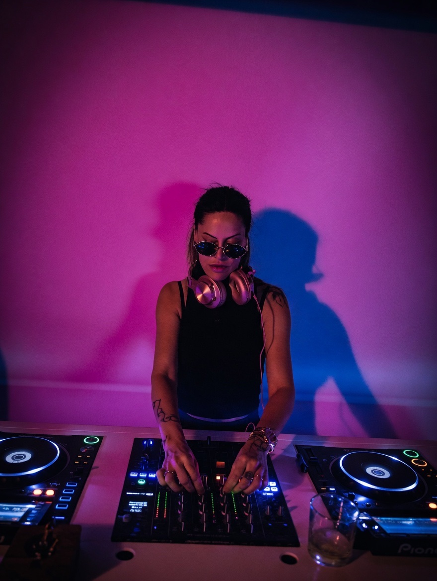Olga Krieg at the decks